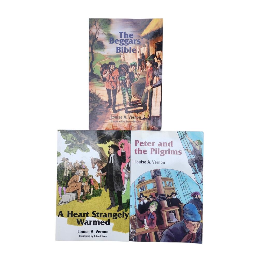 Louise A Vernon Christian Historical Fiction Book Lot Herald Press Beggars Bible